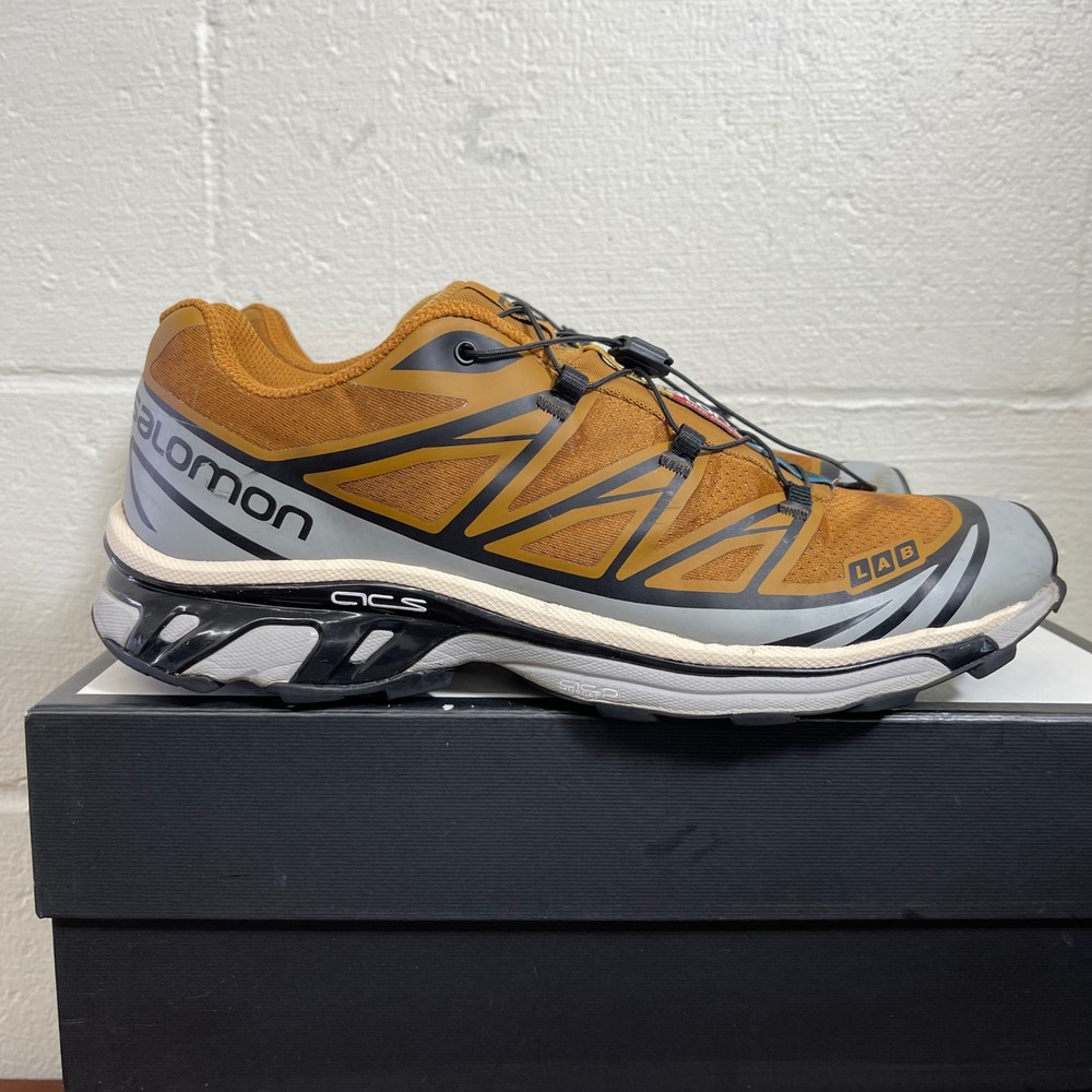 SALOMON XT-6 Cathay Spice Quarry Rose Cloud 471365 Running Shoes Men's 11.5 US